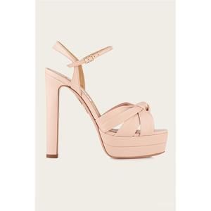 NEW AQUAZZURA women's nina plateau sandal in petal